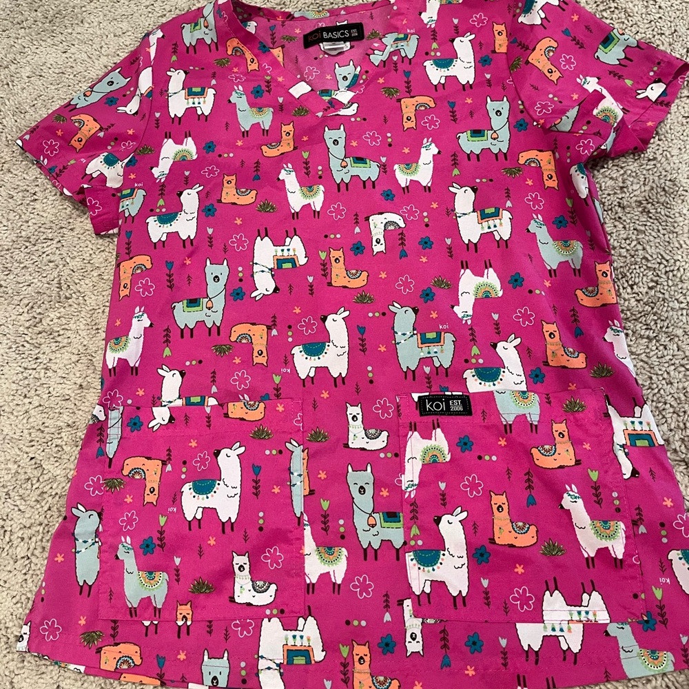Printed Scrub Tops